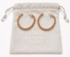 Kendra Scott Retired Fallyn Hoop Rose Gold Hoop Earrings Rose Gold NWT